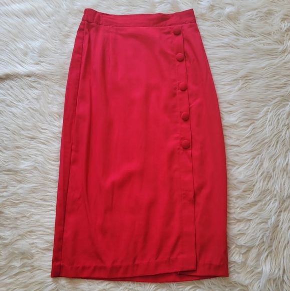 Vintage Bobbie Brooks Midi Skirt Womens Size 10 Red and Yellow Lot of 2 - Picture 10 of 16